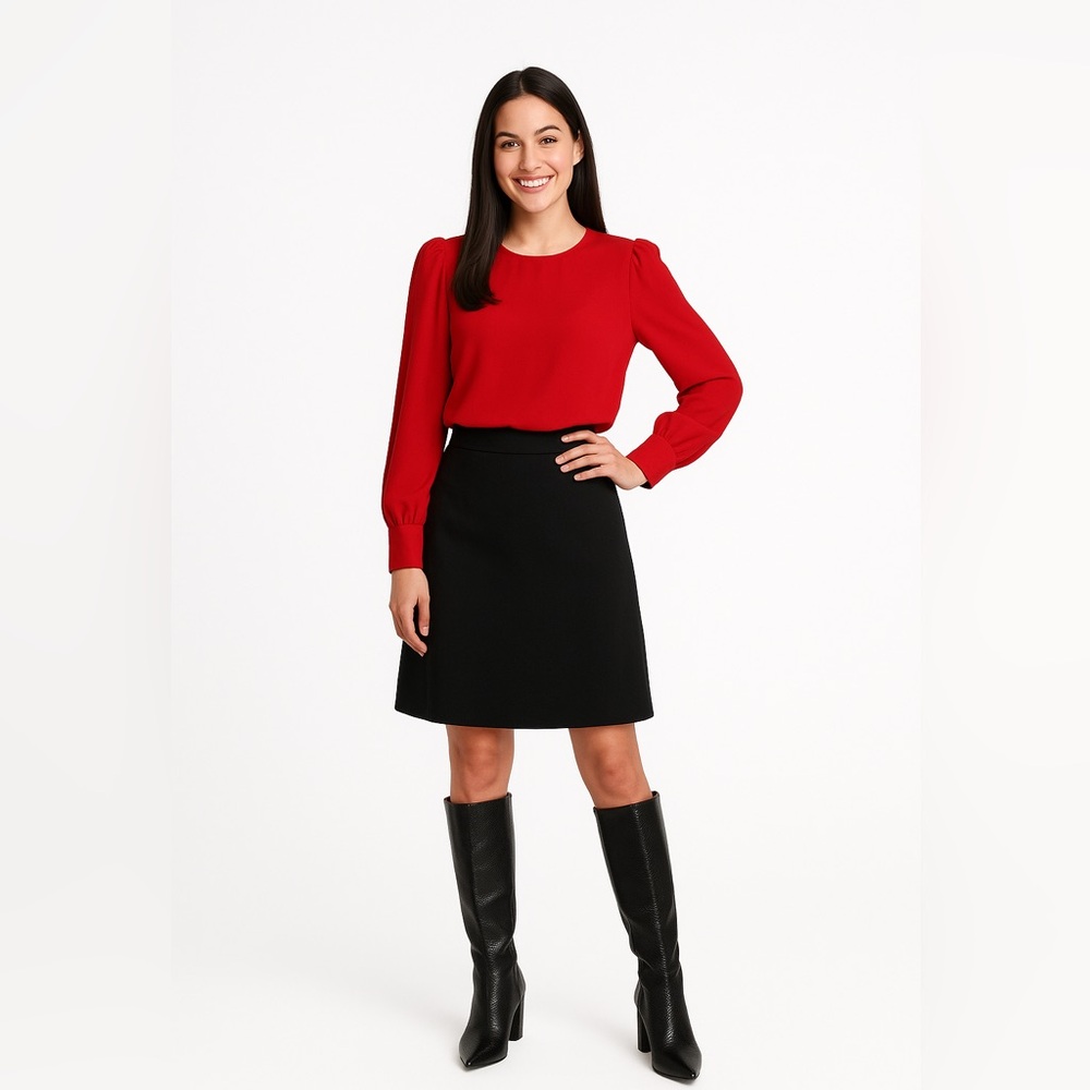 Vero Moda Black Heeled Mid Calf Boots